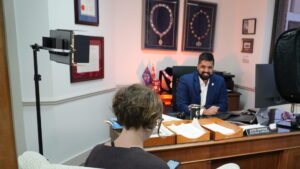 Interview Justin Towndale dans son bureau