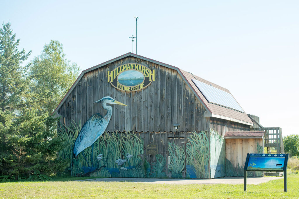 Le centre d'interprétation de la nature de Hillman Marsh. Crédit : Essex Region Conservation Authority