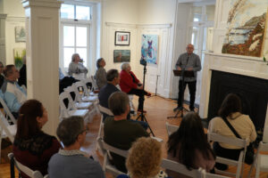 Lecture de texte à la Cline House Galery