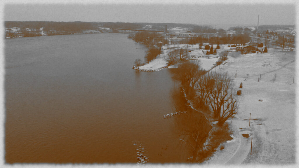 Cornwall - Fleuve Saint-Laurent sépia