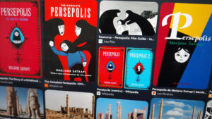 Images de Persepolis sur un écran d'ordinateeur