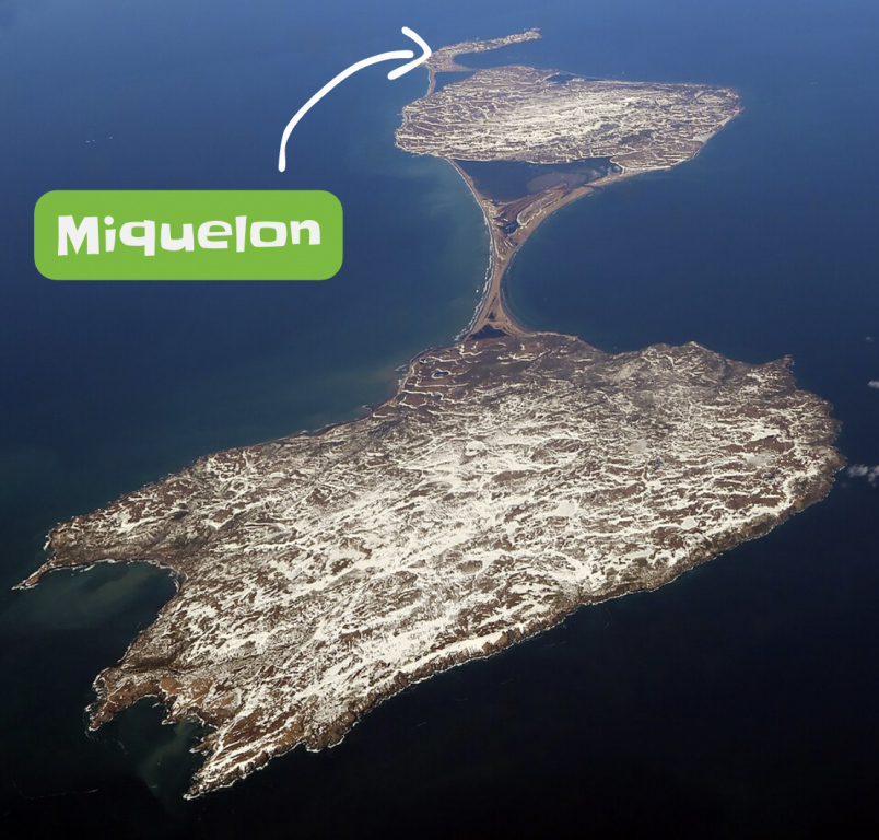L’île de Miquelon vue du ciel