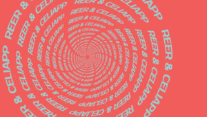 REER et CELIAPP texte en spirale sur fond orange