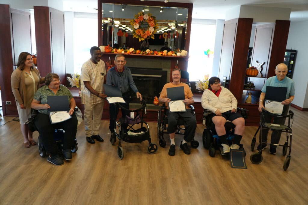 Photo de groupe remise de prix au Glen Stor Dun Lodge