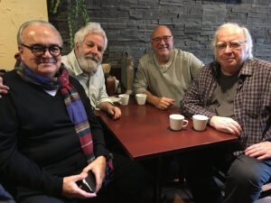 De gauche à droite Gilles Legault, Pierre Huet, Guy Rondoux et Robert Perron