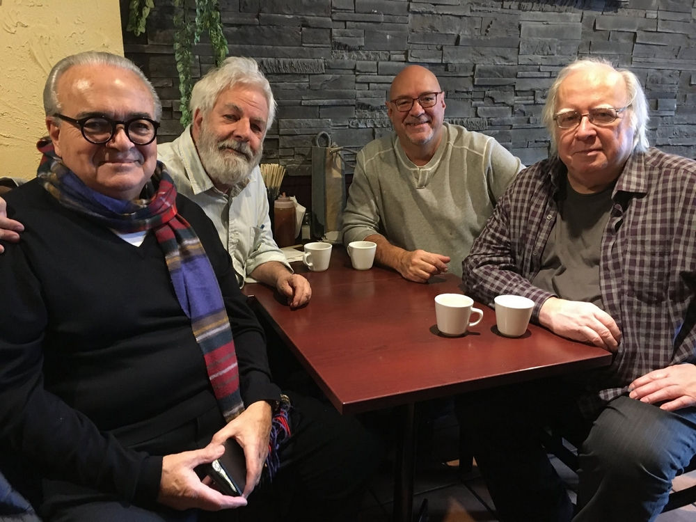 De gauche à droite Gilles Legault, Pierre Huet, Guy Rondoux et Robert Perron