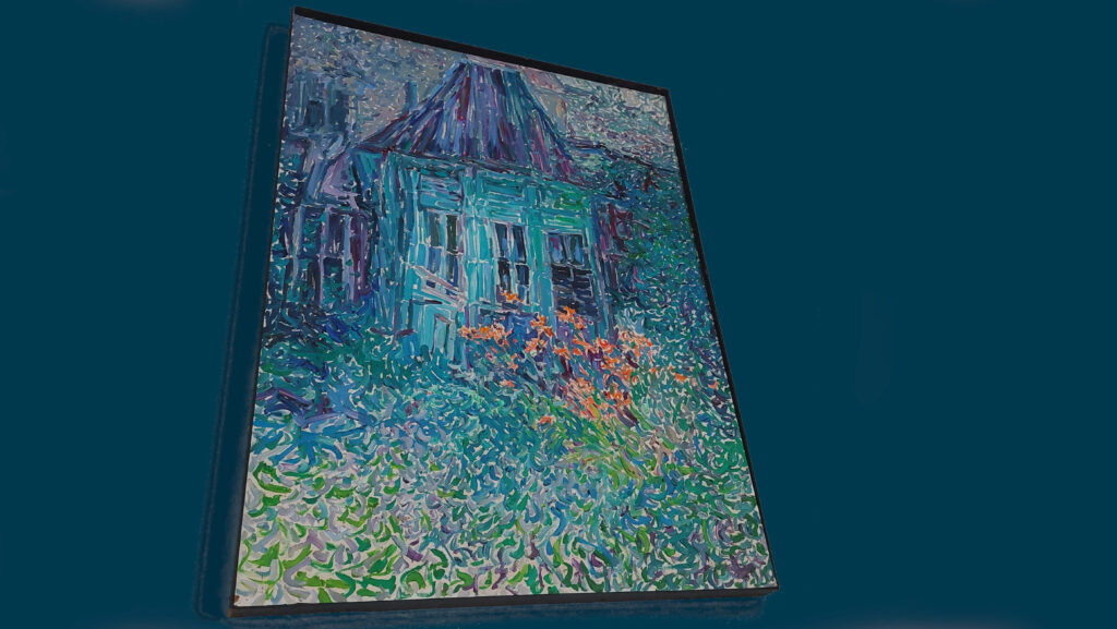 Peinture de l'abri de jardin Gilbert Baibay